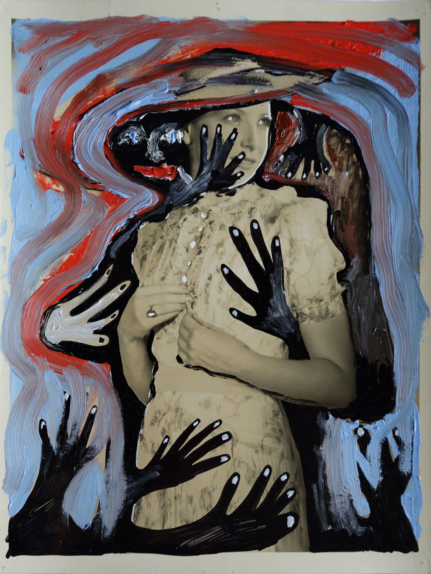 „Facination No. 30“ by Sebastian Bieniek (B1EN1EK), 2014. Overpainted orig. photography (oil) from 1950’s 29,8 cm. x 22,7 cm. (overpainted medium). Part of the BieniekFace (Bieniek-Face) oeuvre by the artist. „Facination No. 30“ by Sebastian Bieniek (B1EN1EK), 2014. Overpainted orig. photography (oil) from 1950’s 29,8 cm. x 22,7 cm. (overpainted medium). Part of the BieniekFace (Bieniek-Face) oeuvre by the artist.