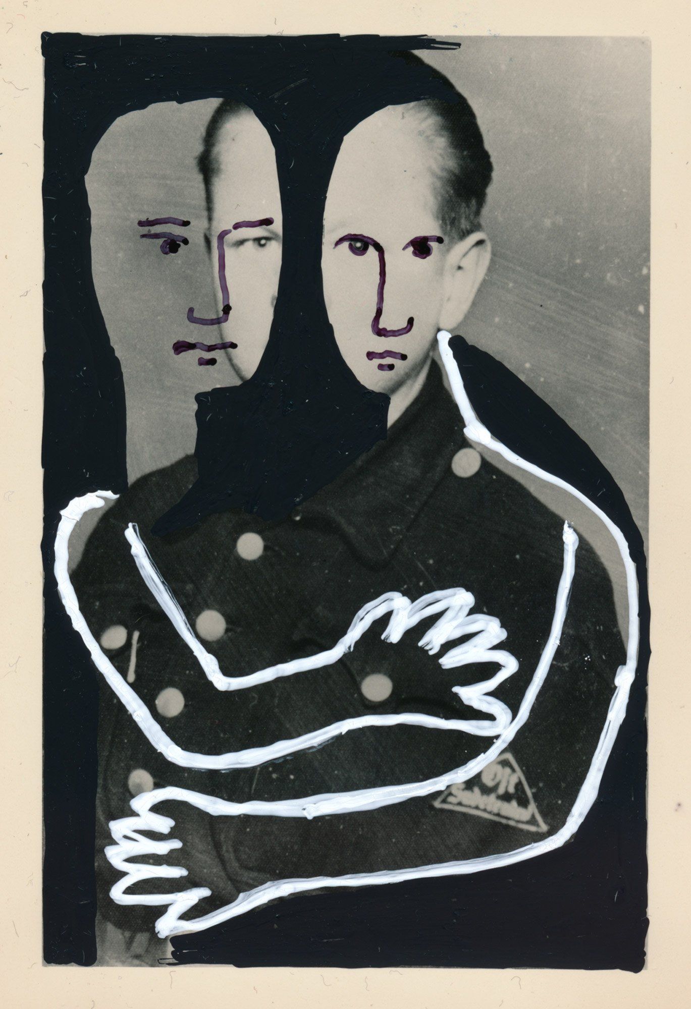 „Facination No. 34“ by Sebastian Bieniek (B1EN1EK), 2014. Overdrawed orig. photography from 1950’s. 10,5 cm. x 7,2 cm. (overpainted medium). Part of the BieniekFace (Bieniek-Face) oeuvre by the artist. „Facination No. 34“ by Sebastian Bieniek (B1EN1EK), 2014. Overdrawed orig. photography from 1950’s. 10,5 cm. x 7,2 cm. (overpainted medium). Part of the BieniekFace (Bieniek-Face) oeuvre by the artist.