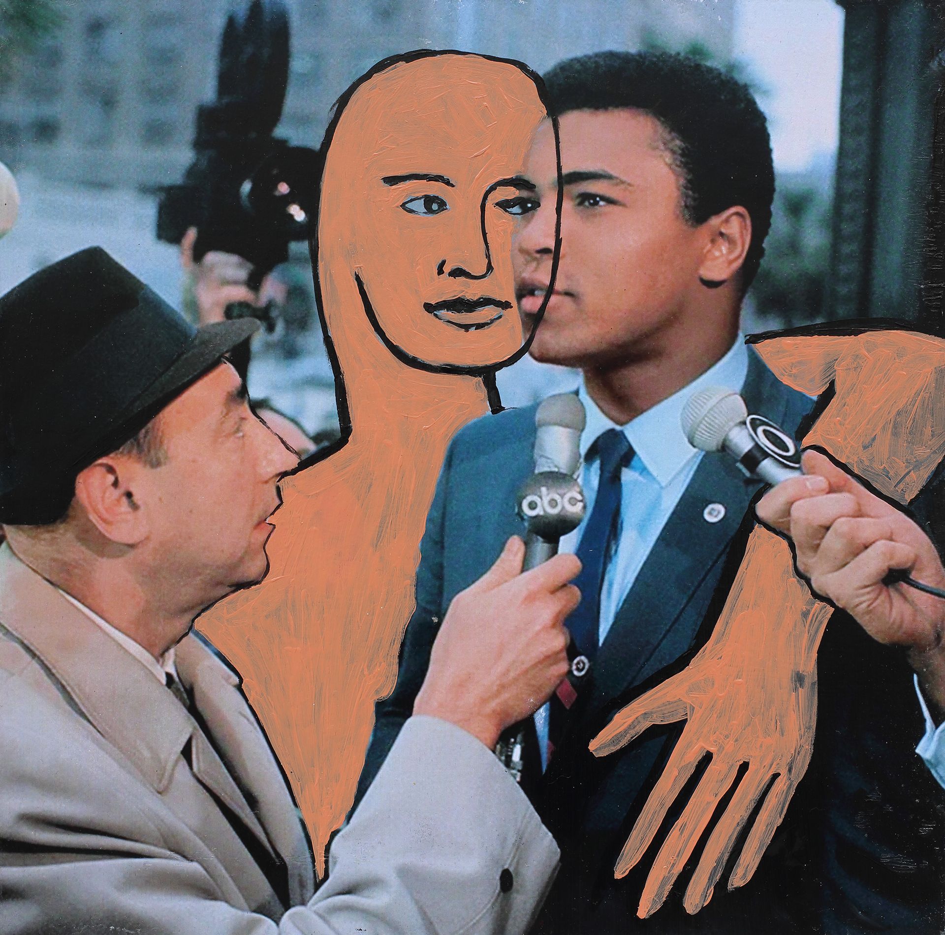 „Ghost Rider No. 36“ (Muhammad Ali, 3rd of 4 different unique versions) by Sebastian Bieniek, 2023. Acryl on board, 31 cm. x 31,5 cm. From the 58, 58 icons, art, artwork, 58 icons club, the 58 icons club, 58 ikonen club, club 58, 27 club, club 27, Kunst, artwork, Kunst, Künstler, artist, 58 painting, buy, auction, available, preis, prize, members, gallery, exhibition, book, ghost, angel, pleiadian king, ghost rider art,