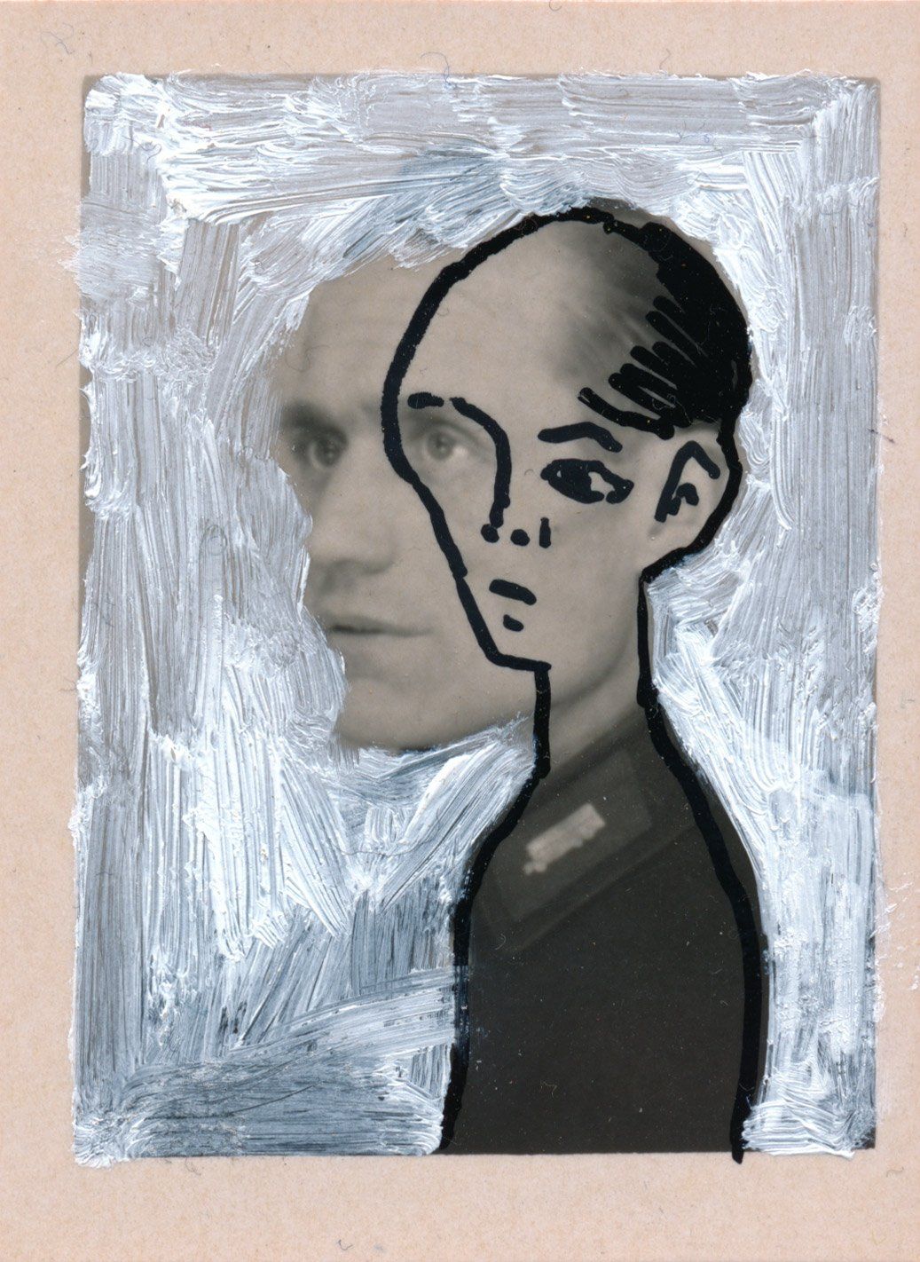 „Facination No. 37“ by Sebastian Bieniek (B1EN1EK), 2014. Drawing on orig. photography from 1930’s. 6 cm. x 4,4 cm. (overpainted medium). Part of the BieniekFace (Bieniek-Face) oeuvre by the artist. „Facination No. 37“ by Sebastian Bieniek (B1EN1EK), 2014. Drawing on orig. photography from 1930’s. 6 cm. x 4,4 cm. (overpainted medium). Part of the BieniekFace (Bieniek-Face) oeuvre by the artist.