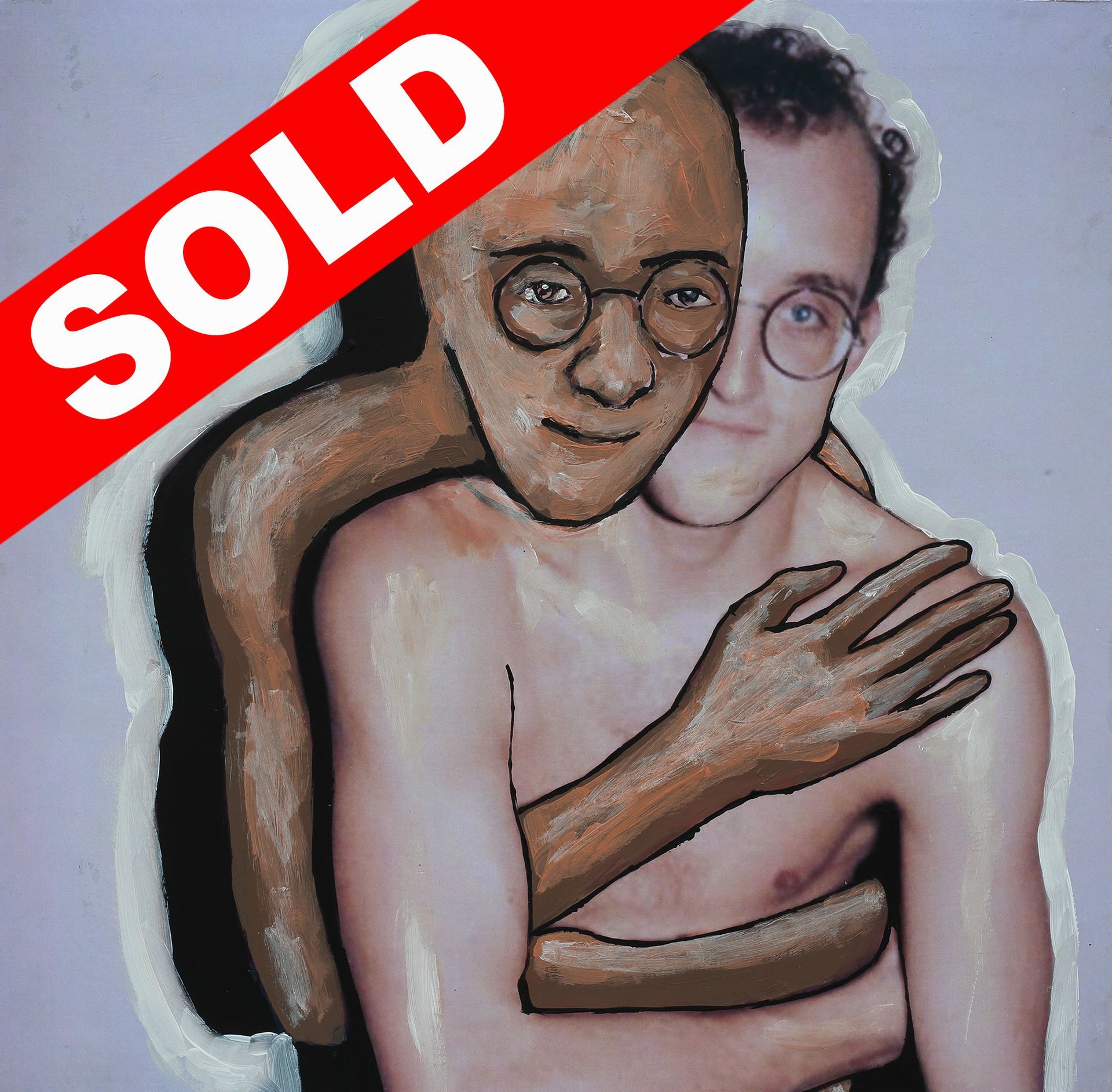 „Ghost Rider No. 40“ (Keith Haring, 2nd of 4 different unique versions) by Sebastian Bieniek, 2023. Acryl on board, 31 cm. x 31,5 cm. From the 58, 58 icons, art, artwork, 58 icons club, the 58 icons club, 58 ikonen club, club 58, 27 club, club 27, Kunst, artwork, Kunst, Künstler, artist, 58 painting, buy, auction, available, preis, prize, members, gallery, exhibition, book, ghost, angel, pleiadian king, ghost rider art,