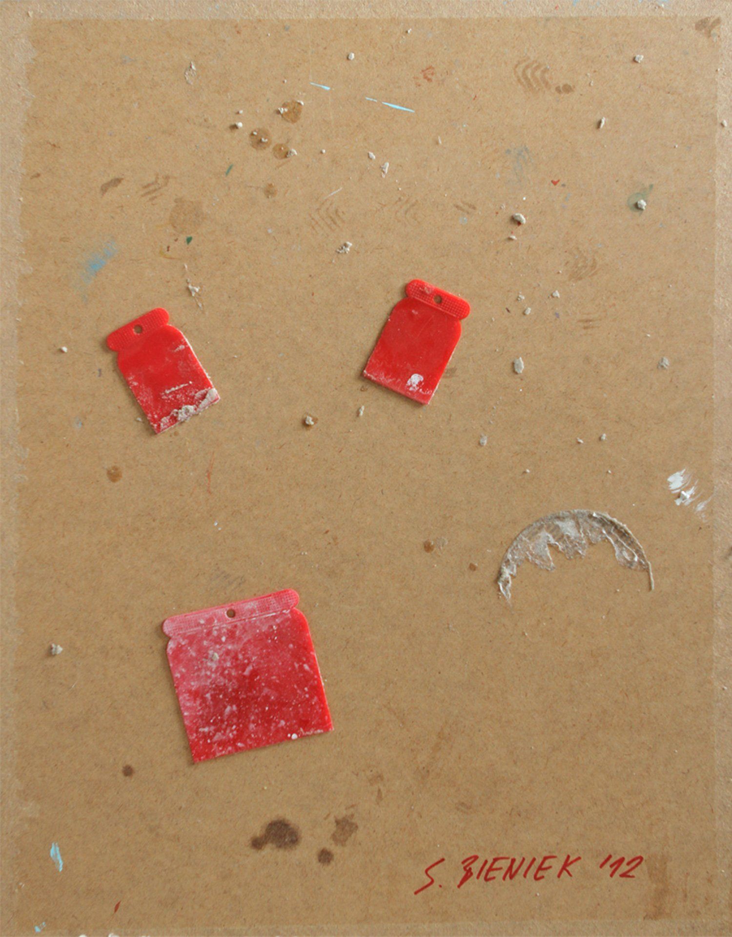 „The sad Bear„ by Sebastian Bieniek. 65 cm. x 50 cm. Fillings and remnants of a putty on MDF. 2012 „The sad Bear„ by Sebastian Bieniek. 65 cm. x 50 cm. Fillings and remnants of a putty on MDF. 2012