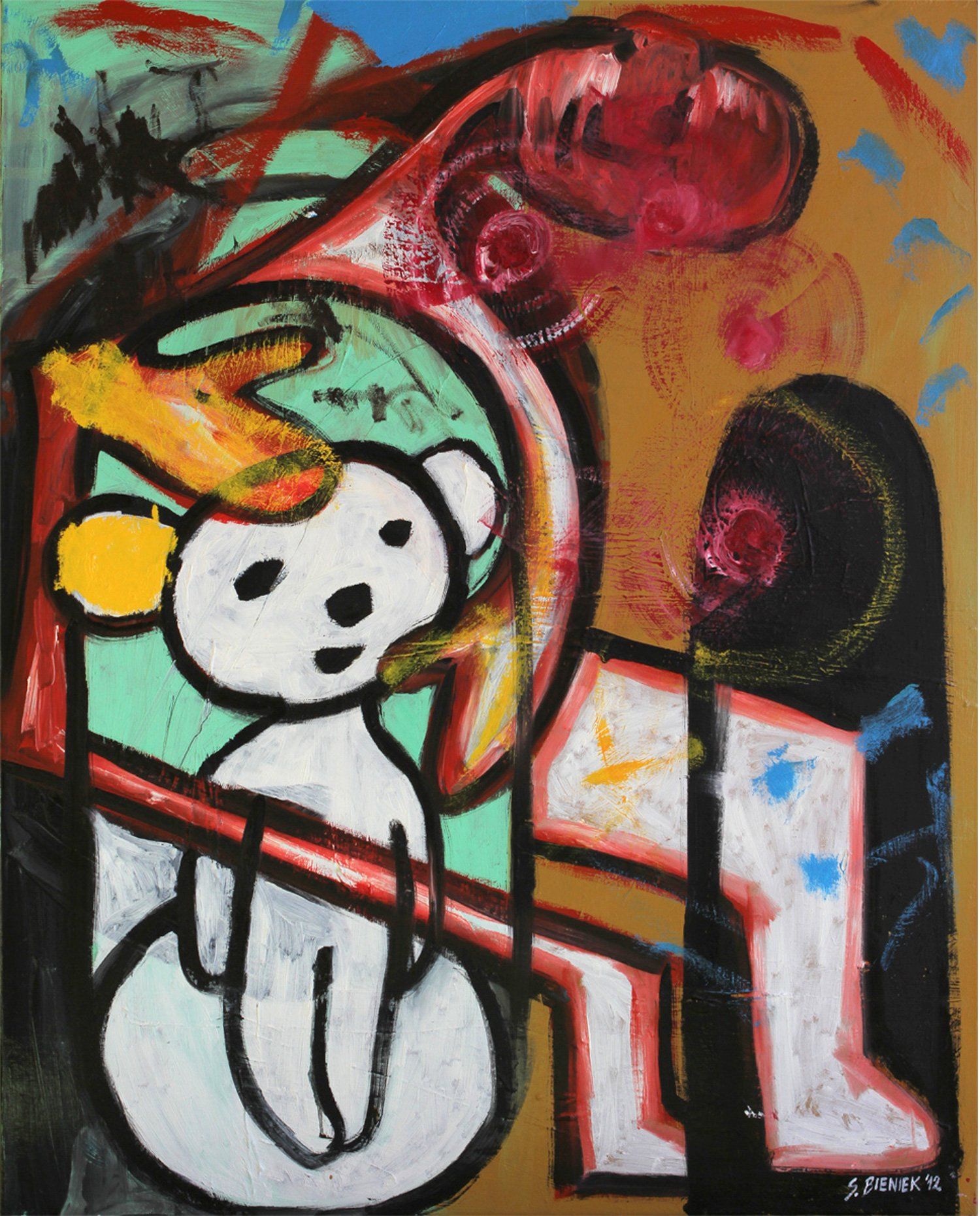 “The Unfinished Bear“ by Sebastian Bieniek. 100 x 80 cm. Oil on canvas. 2009-2012 “The Unfinished Bear“ by Sebastian Bieniek. 100 x 80 cm. Oil on canvas. 2009-2012