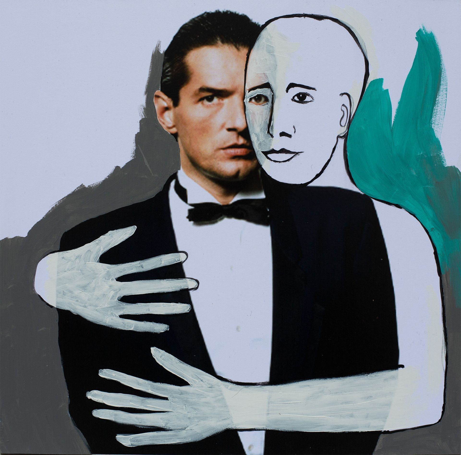 „Ghost Rider No. 51“ (Falco, 3rd of 4 different unique versions) by Sebastian Bieniek, 2023. Acryl on board, 31 cm. x 31,5 cm. From the 58, 58 icons, art, artwork, 58 icons club, the 58 icons club, 58 ikonen club, club 58, 27 club, club 27, Kunst, artwork, Kunst, Künstler, artist, 58 painting, buy, auction, available, preis, prize, members, gallery, exhibition, book, ghost, angel, pleiadian king, ghost rider art,