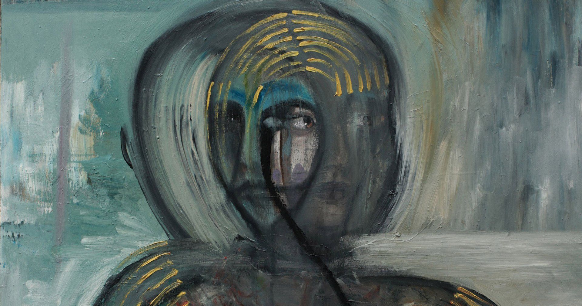 „Face Behind The Face No. 6“ by Sebastian Bieniek (B1EN1EK), 2017. Oil on canvas, 90 cm. x 90 cm. Painting from the „Face Behind The Face No. 6“ by Sebastian Bieniek (B1EN1EK), 2017. Oil on canvas, 90 cm. x 90 cm. Painting from the