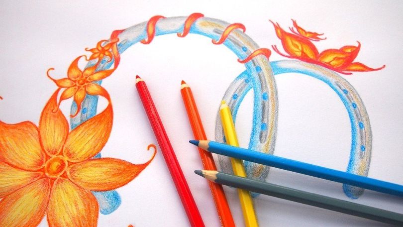 Hufeisen Motiv Pferdezeichnungen Hufeisen