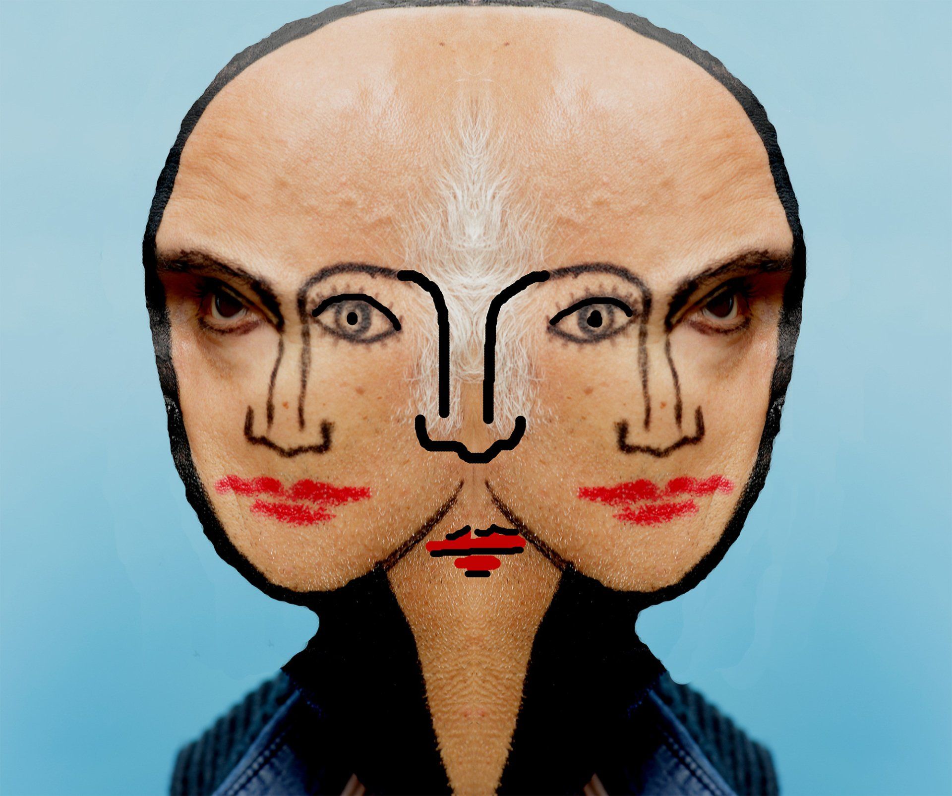 „Tripleface No. 1“ by Sebastian Bieniek (B1EN1EK), 2015. Edition of 9 original photographs. 67 cm. x 80 cm. From „Tripleface“ series. Model: Rudi Kobza. Oeuvre of BieniekFace (Bieniek-Face). „Tripleface No. 1“ by Sebastian Bieniek (B1EN1EK), 2015. Edition of 9 original photographs. 67 cm. x 80 cm. From „Tripleface“ series. Model: Rudi Kobza. Oeuvre of BieniekFace (Bieniek-Face).