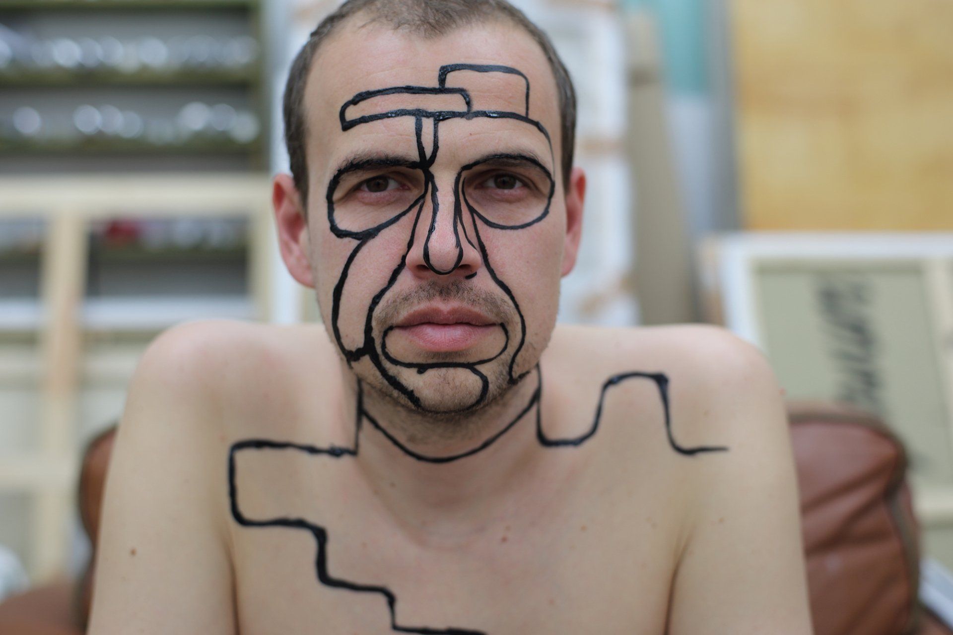 „Makeup Portrait No. 2“ by Sebastian Bieniek (B1EN1EK), 2017. Edition of 9 original photographs. 67 cm. x 67 cm. From „Face in Face“ series. Oeuvre of BieniekFace (Bieniek-Face). „Makeup Portrait No. 2“ by Sebastian Bieniek (B1EN1EK), 2017. Edition of 9 original photographs. 67 cm. x 67 cm. From „Face in Face“ series. Oeuvre of BieniekFace (Bieniek-Face).