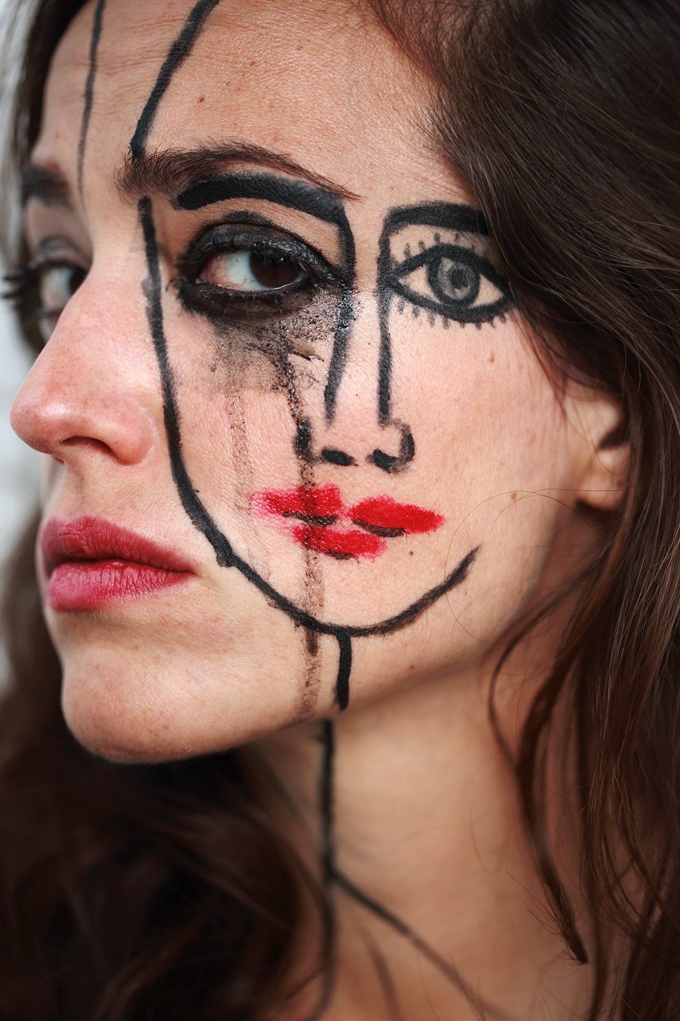 „Crying BieniekFace No. 6“ by Sebastian Bieniek (B1EN1EK), 2018. Edition of 9 original photographs. 100 cm. x 67 cm. From the „Crying BieniekFace“ series. Oeuvre of BieniekFace (Bieniek-Face). Model: Celine Yildirim. „Crying BieniekFace No. 6“ by Sebastian Bieniek (B1EN1EK), 2018. Edition of 9 original photographs. 100 cm. x 67 cm. From the „Crying BieniekFace“ series. Oeuvre of BieniekFace (Bieniek-Face). Model: Celine Yildirim.