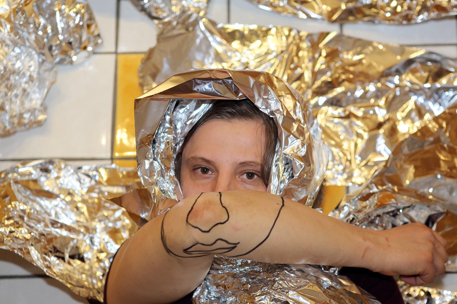 „Me & My Friends No. 23“ (self-portrait) by Sebastian Bieniek (B1EN1EK), 2015. Edition of 9 original photographs. 67 cm. x 100 cm. From the „Me & My Friends“ series. Oeuvre of BieniekFace (Bieniek-Face). „Me & My Friends No. 23“ (self-portrait) by Sebastian Bieniek (B1EN1EK), 2015. Edition of 9 original photographs. 67 cm. x 100 cm. From the „Me & My Friends“ series. Oeuvre of BieniekFace (Bieniek-Face).