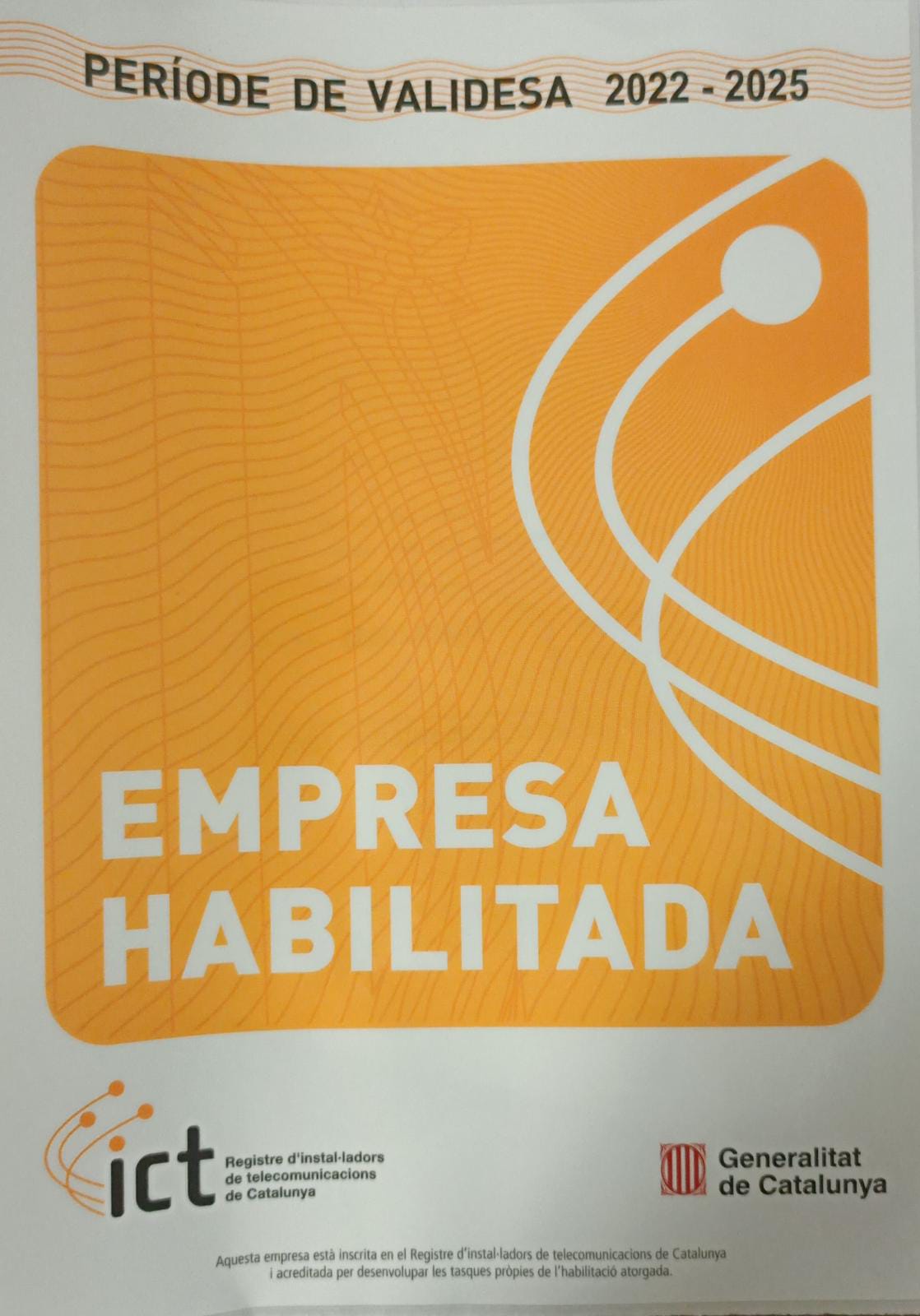 Inscritos en el Registre de Telecomunicacions de Catalunya