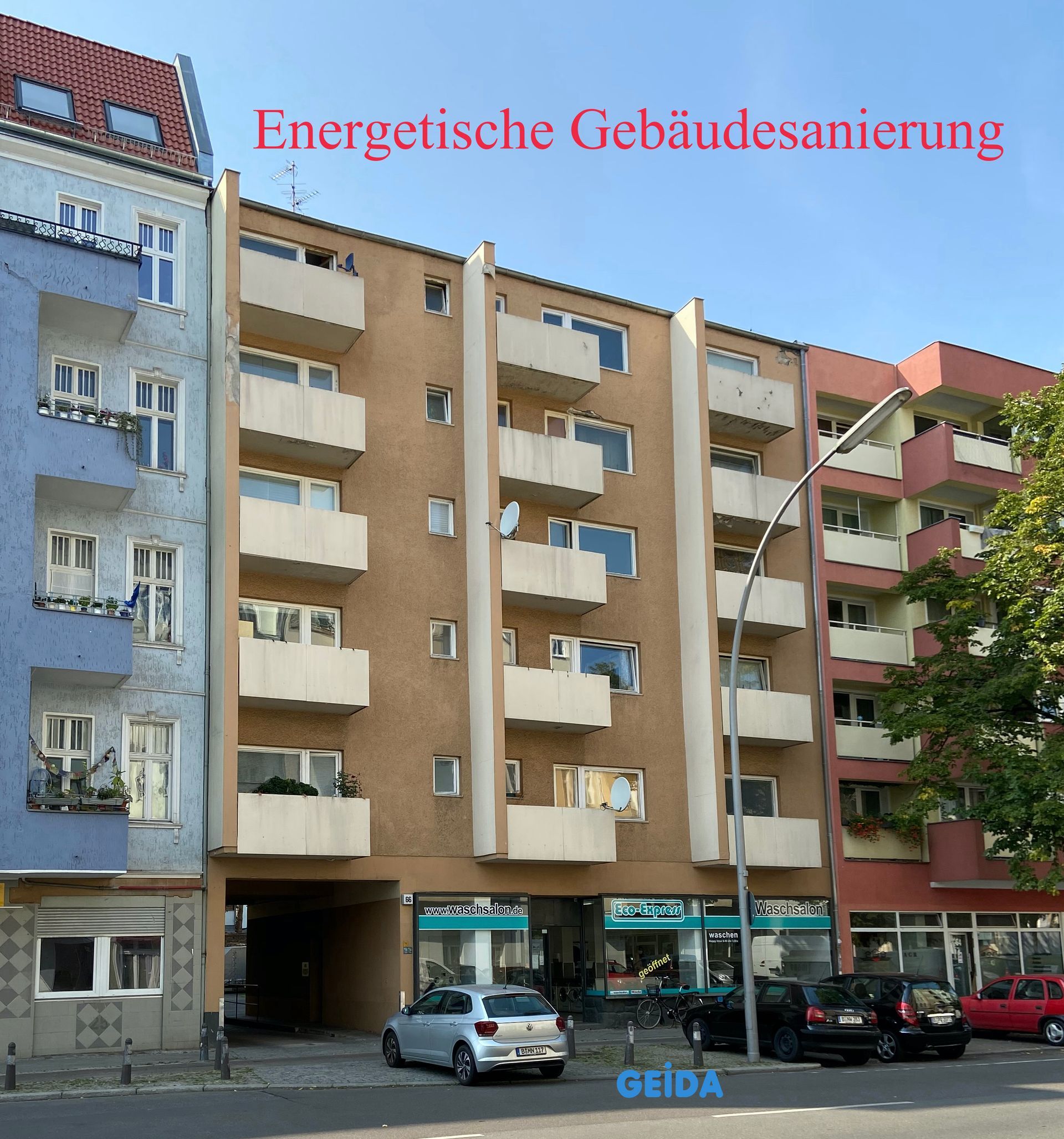 Energetische Gebäudesanierung Sozialbau mit KfW BAFA Zuschuss. Architekt GEIDA Projektentwicklung