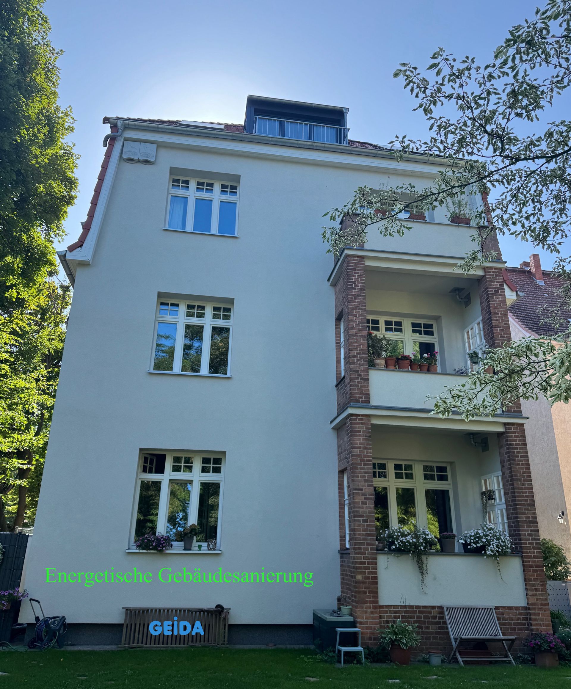 Die energetische Gebäudesanierung bei Wohngebäuden und Nichtwohngebäuden mit BAFA / KfW Zuschuss für Fassadendämmung, Wärmeschutzfenster und Austausch der Heizung startet mit dem individuellen Sanierungsfahrplan. GEIDA Projektentwicklung