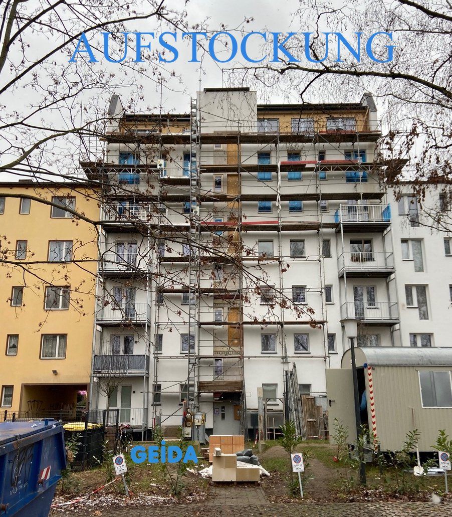 Aufstockung bei einem Sozialbau um ein Voll- und ein Staffelgeschoss in Berlin Mitte. GEIDAProjektentwicklung