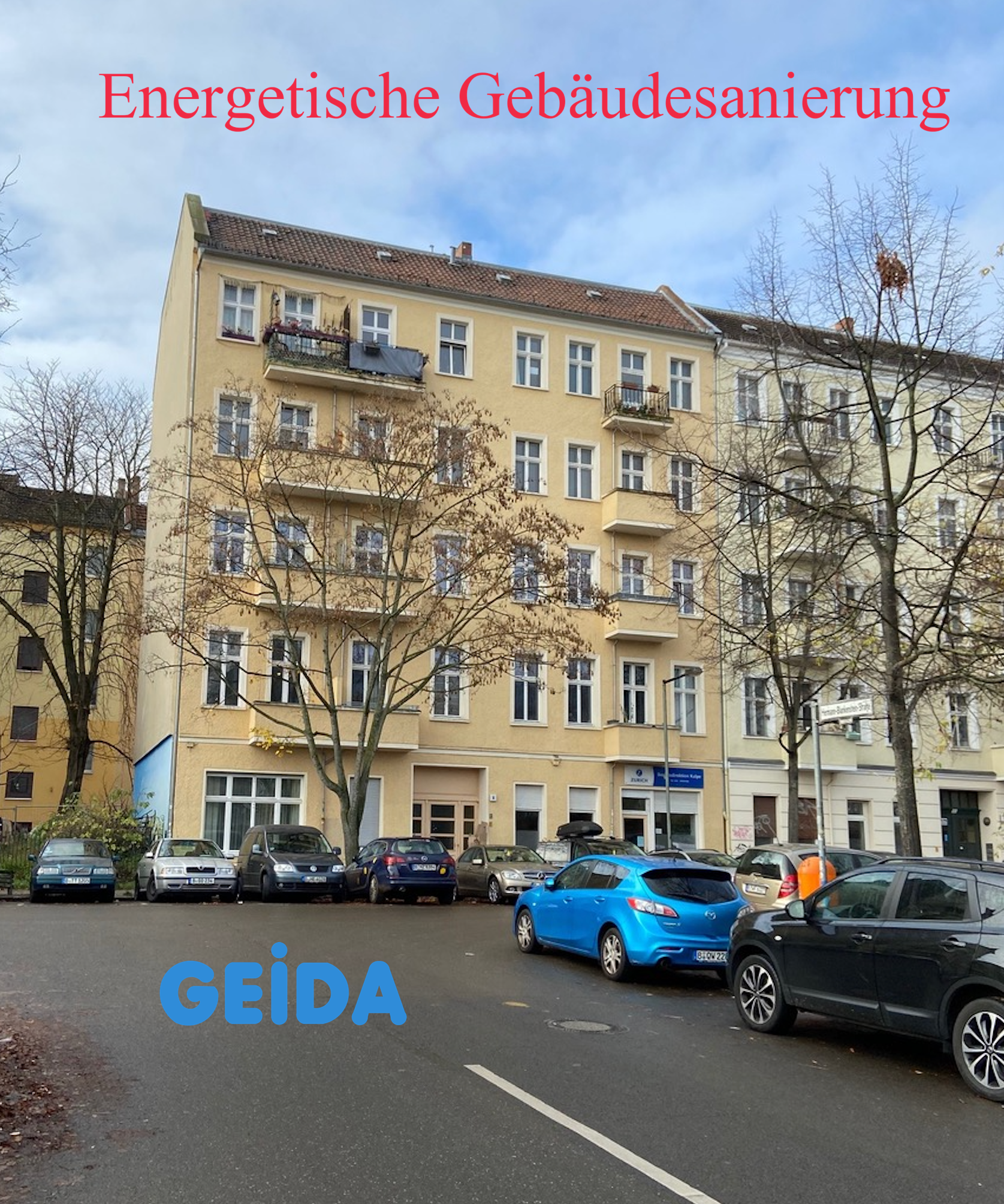 Energetische Gebäudesanierung eines Wohnhauses in Berlin Friedrichshain mit BAFA / KfW Zuschuss für Fassadendämmung, Wärmeschutzfenster und Austausch der Heizung. GEIDA Projektentwicklung