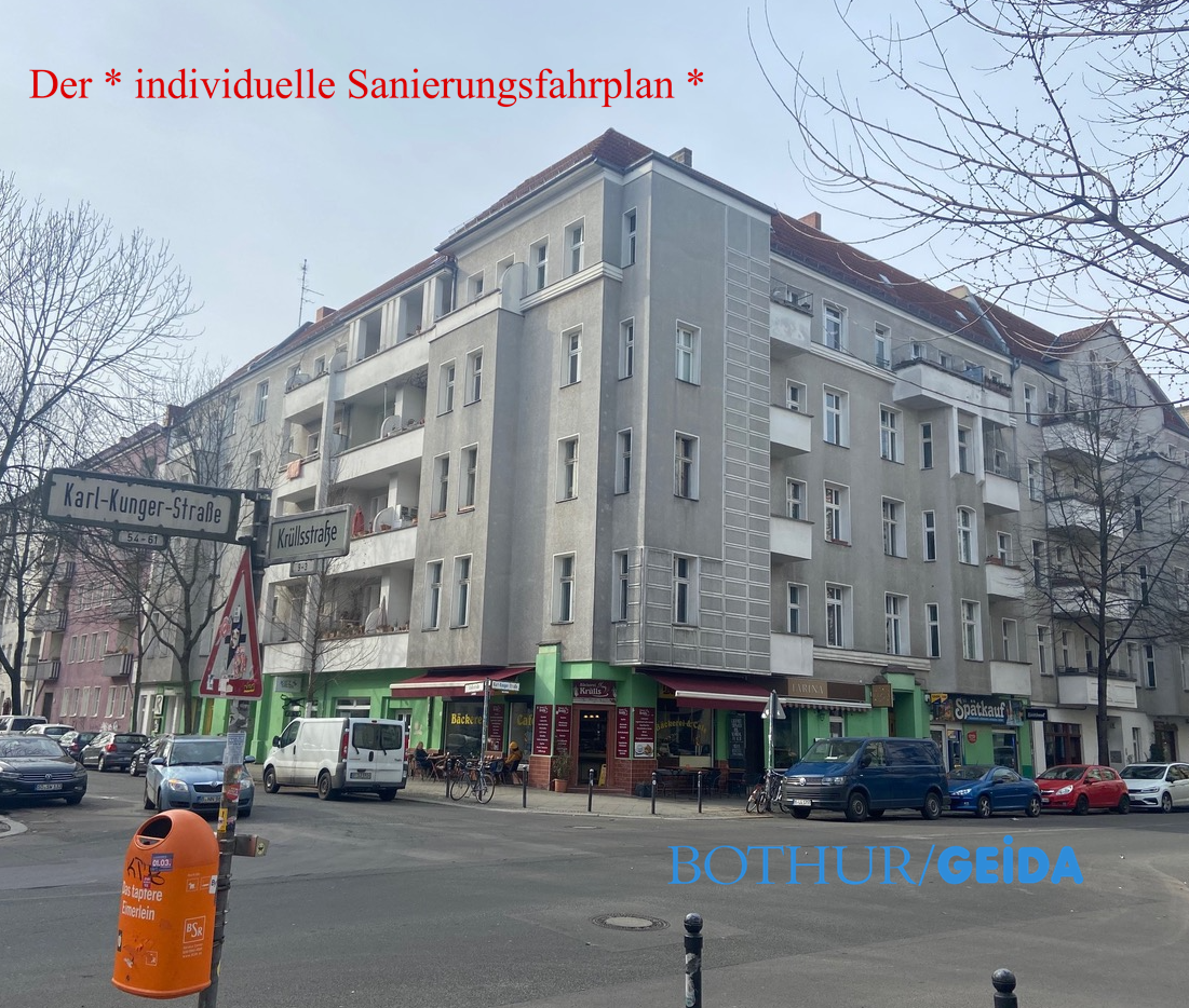 Die energetische Gebäudesanierung bei Wohngebäuden und Nichtwohngebäuden mit BAFA / KfW Zuschuss für Fassadendämmung, Wärmeschutzfenster und Austausch der Heizung startet mit dem individuellen Sanierungsfahrplan. GEIDA Projektentwicklung