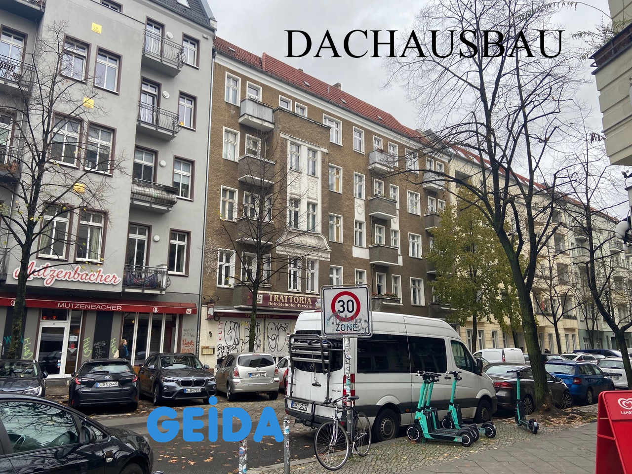 Dachausbau mit 4 Wohnungen und energetische Gebäudesanierung in Berlin Friedrichshain mit KfW Darlehen. GEIDA Projektentwicklung