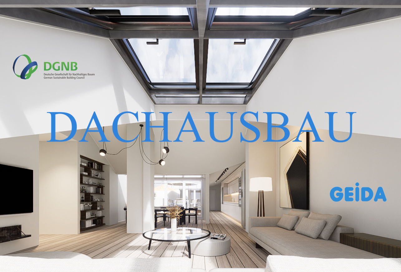 Visualisierung für den Dachausbau in Berlin Kreuzberg mit einer Wohnung. GEIDA Projektentwicklung