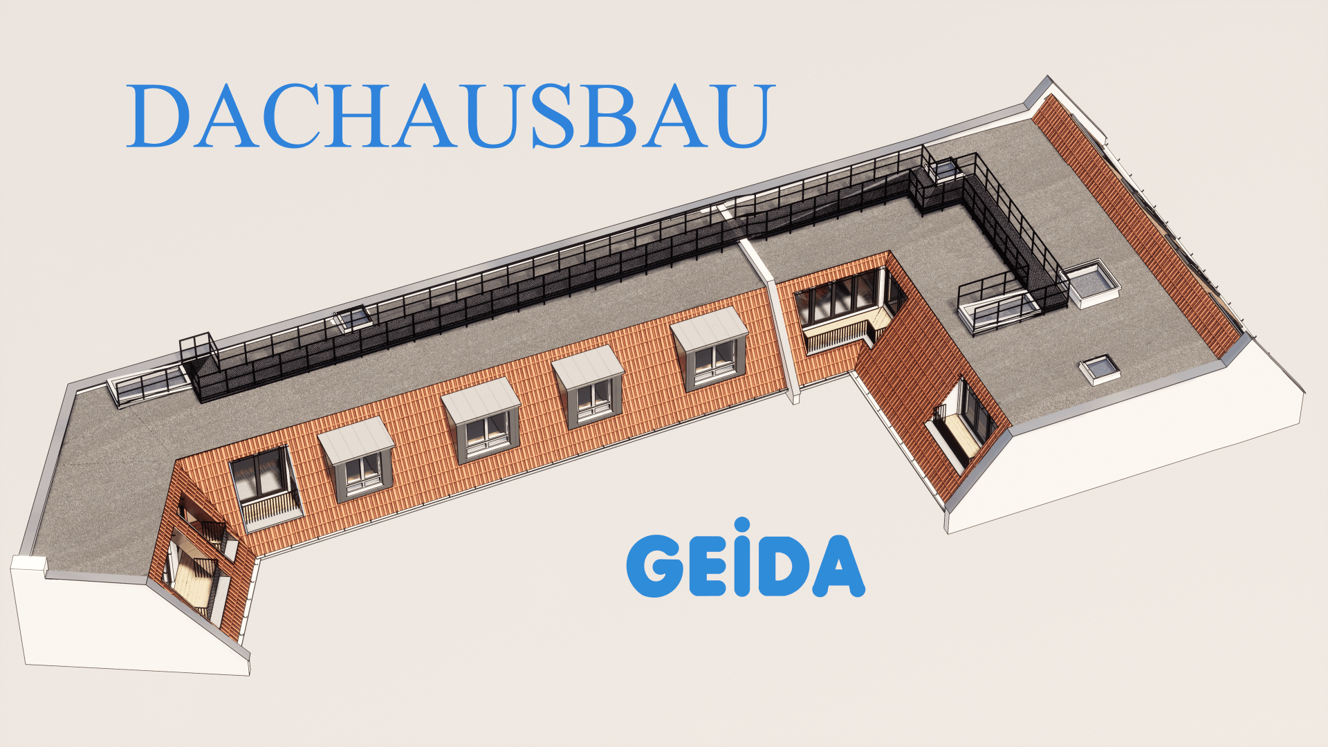 Der 2.Rettungsweg beim Dachausbau in Berlin Charlottenburg über das Dach zum Vorderhausaufgang. GEIDA Projektentwicklung.