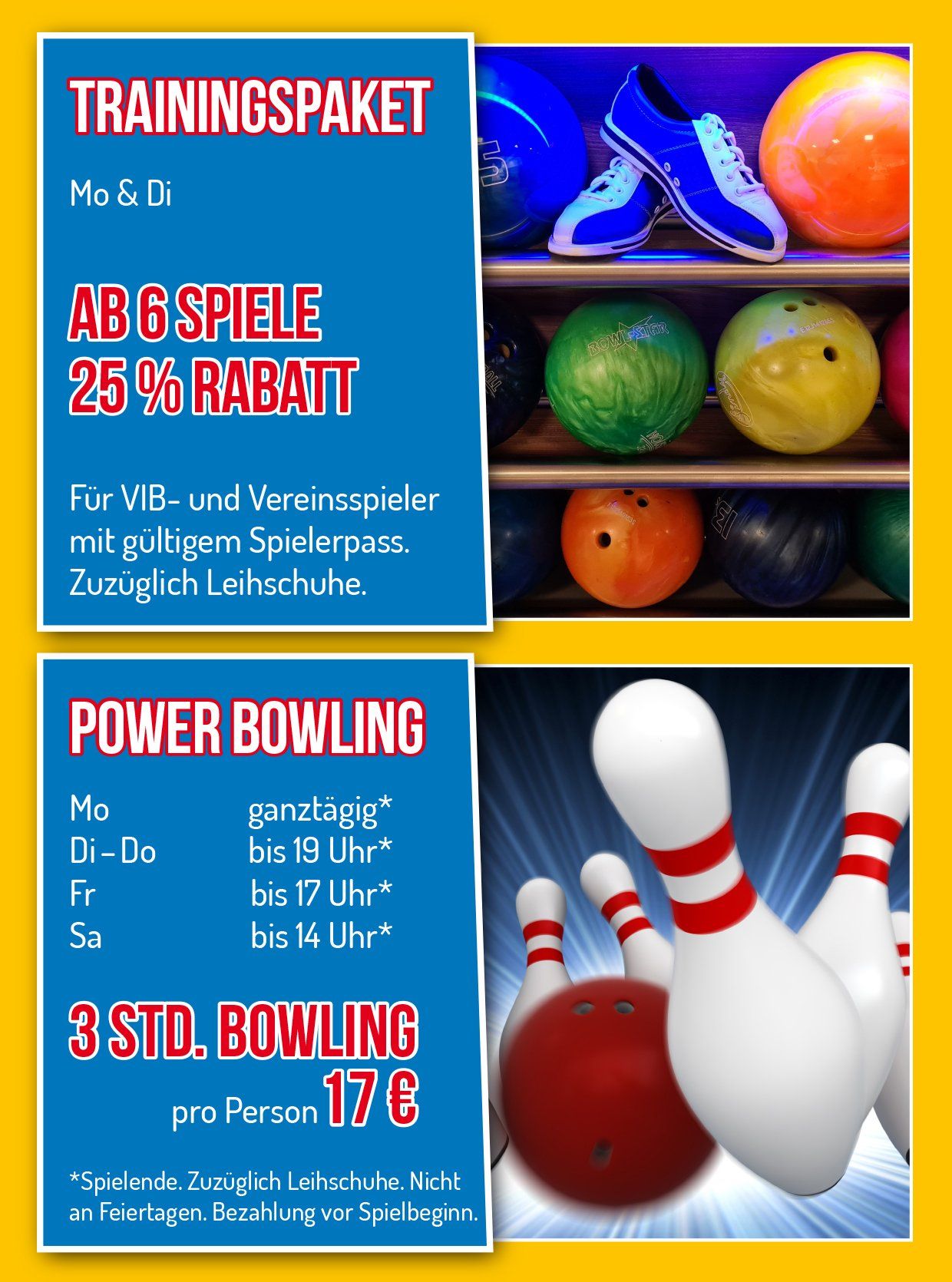 Trainingspaket und Power Bowling im City Bowling Reutlingen