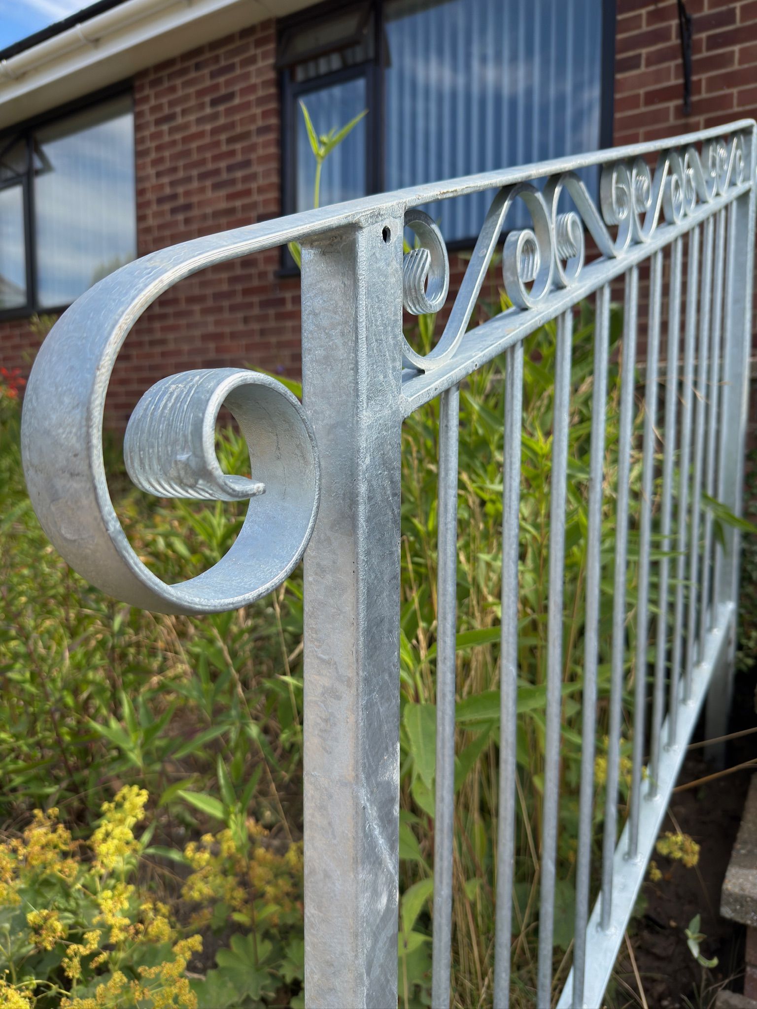 decorative scroll handrail, galvanised, fabricated and installed lowestoft Suffolk