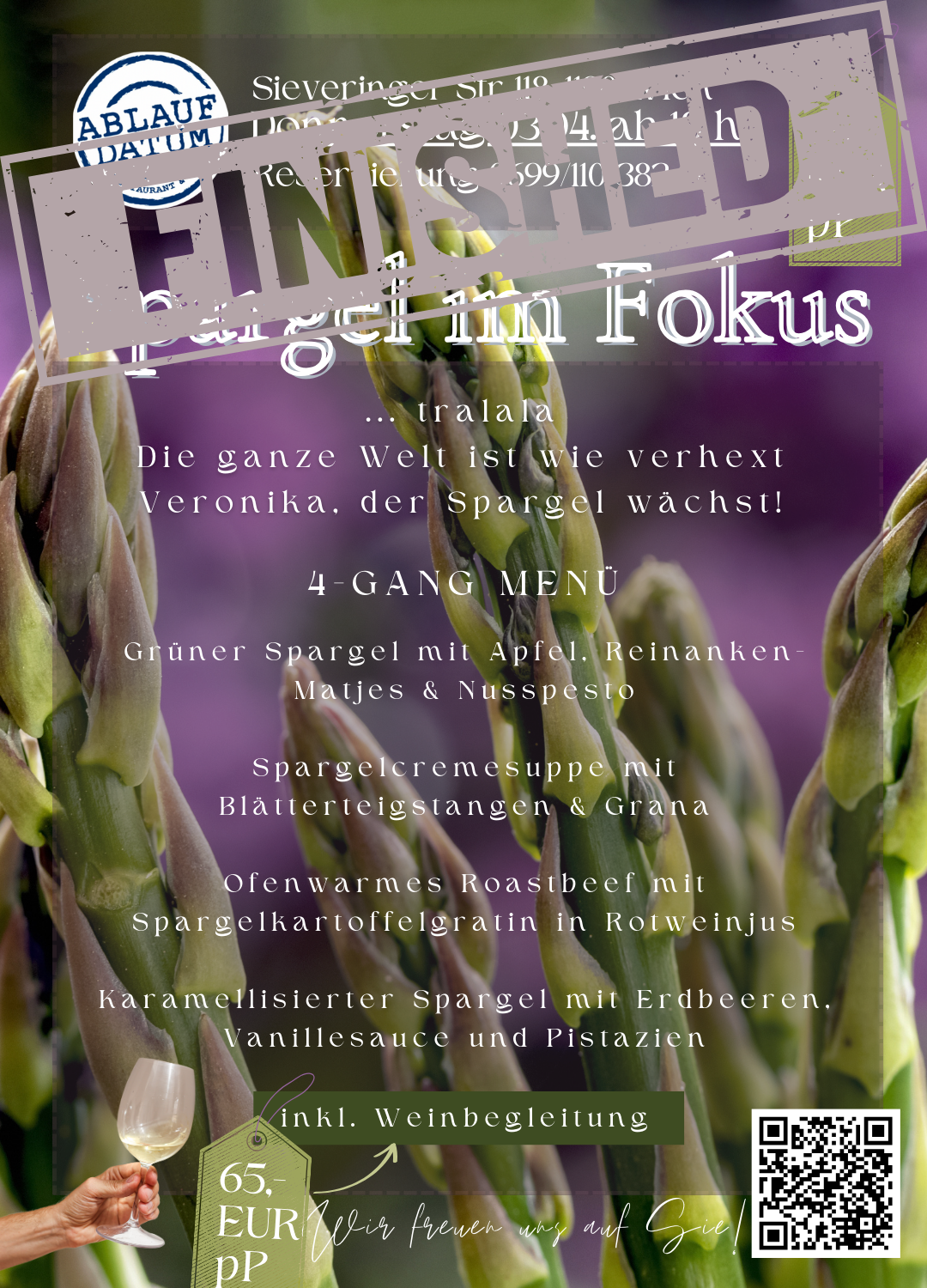 Spargelabend im Ablaufdatum, 03.04.2025