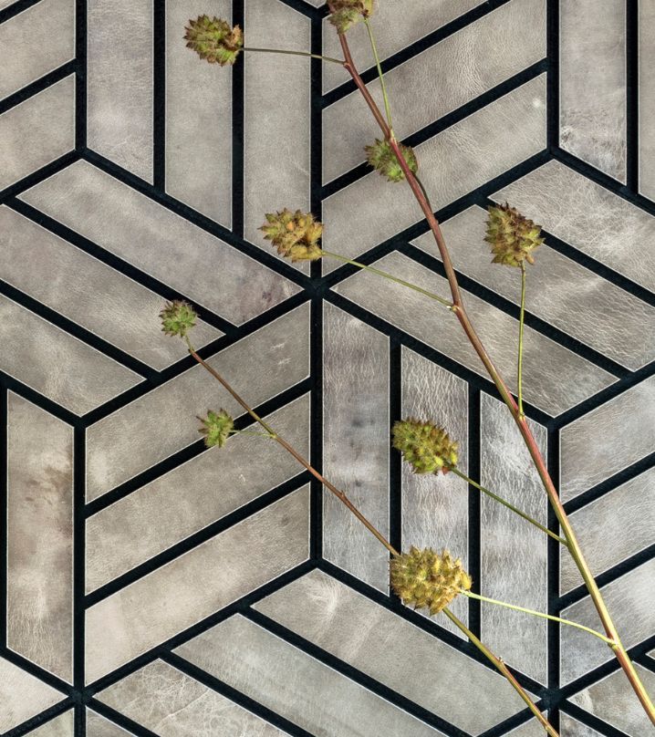 Hexagonale Leder Wandverkleidung - Akustikpaneele