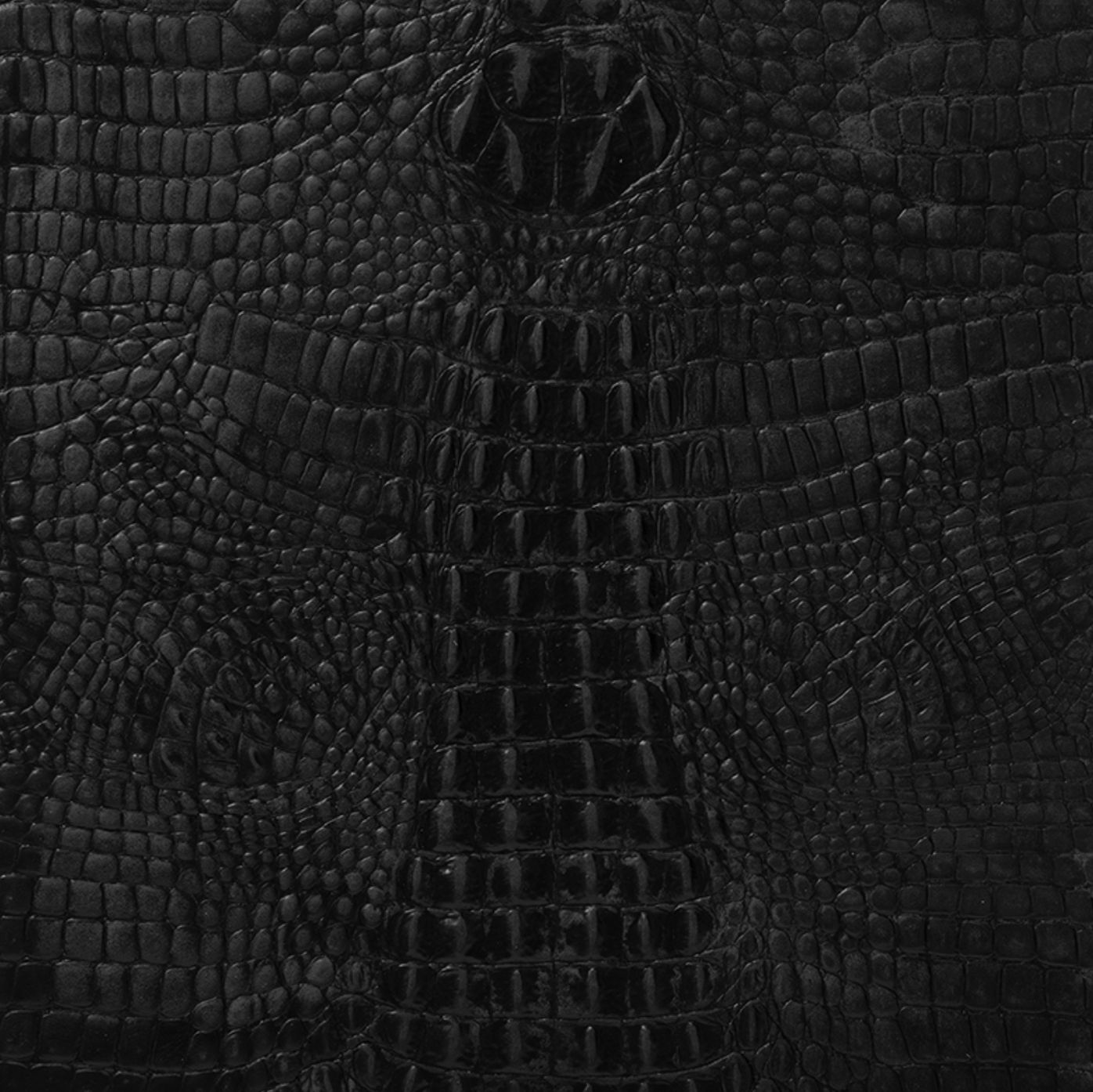 Schwarzes Leder mit Krokoprägung