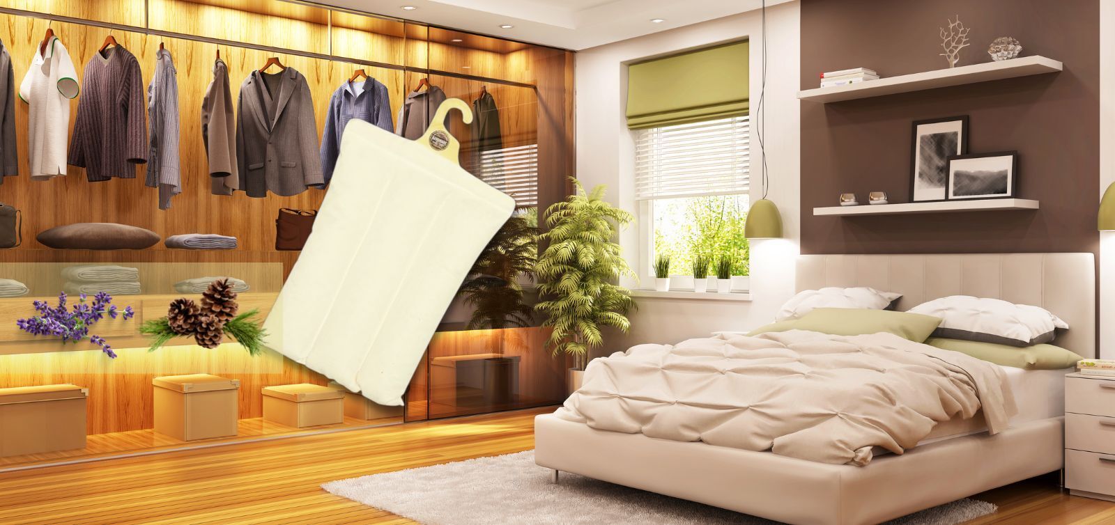 Beduftung Gästezimmer - Hotelzimmer mit Zirben und Lavendelduft - Freshy Duftbag Raumbedufter