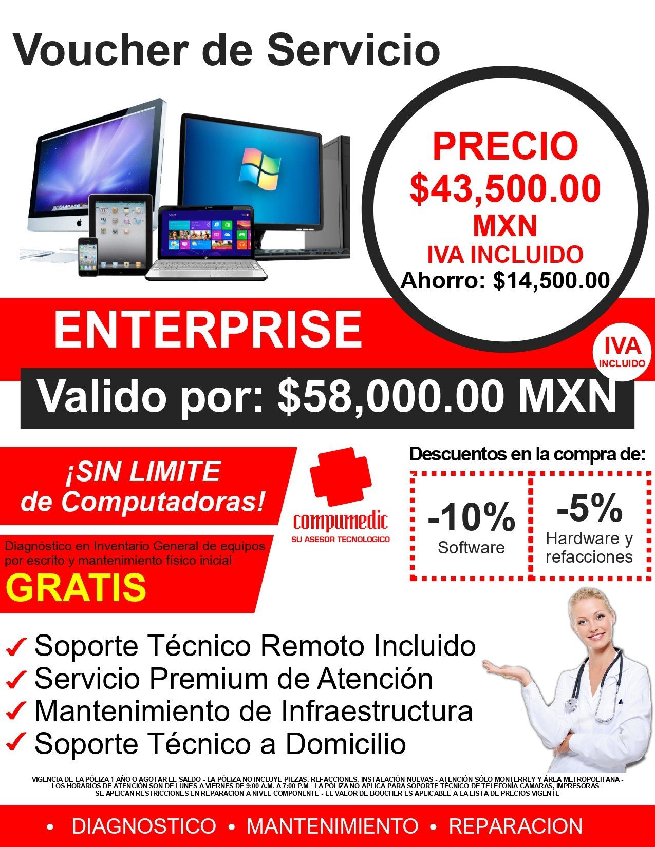 Voucher de servicio Enterprice