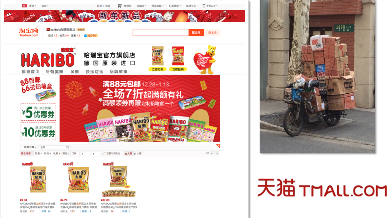 Haribo China - eCommerce Distribution: TMall Flagship Store