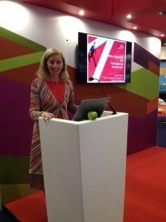 Gill presenting at the Facilities Show in the Excel Centre London