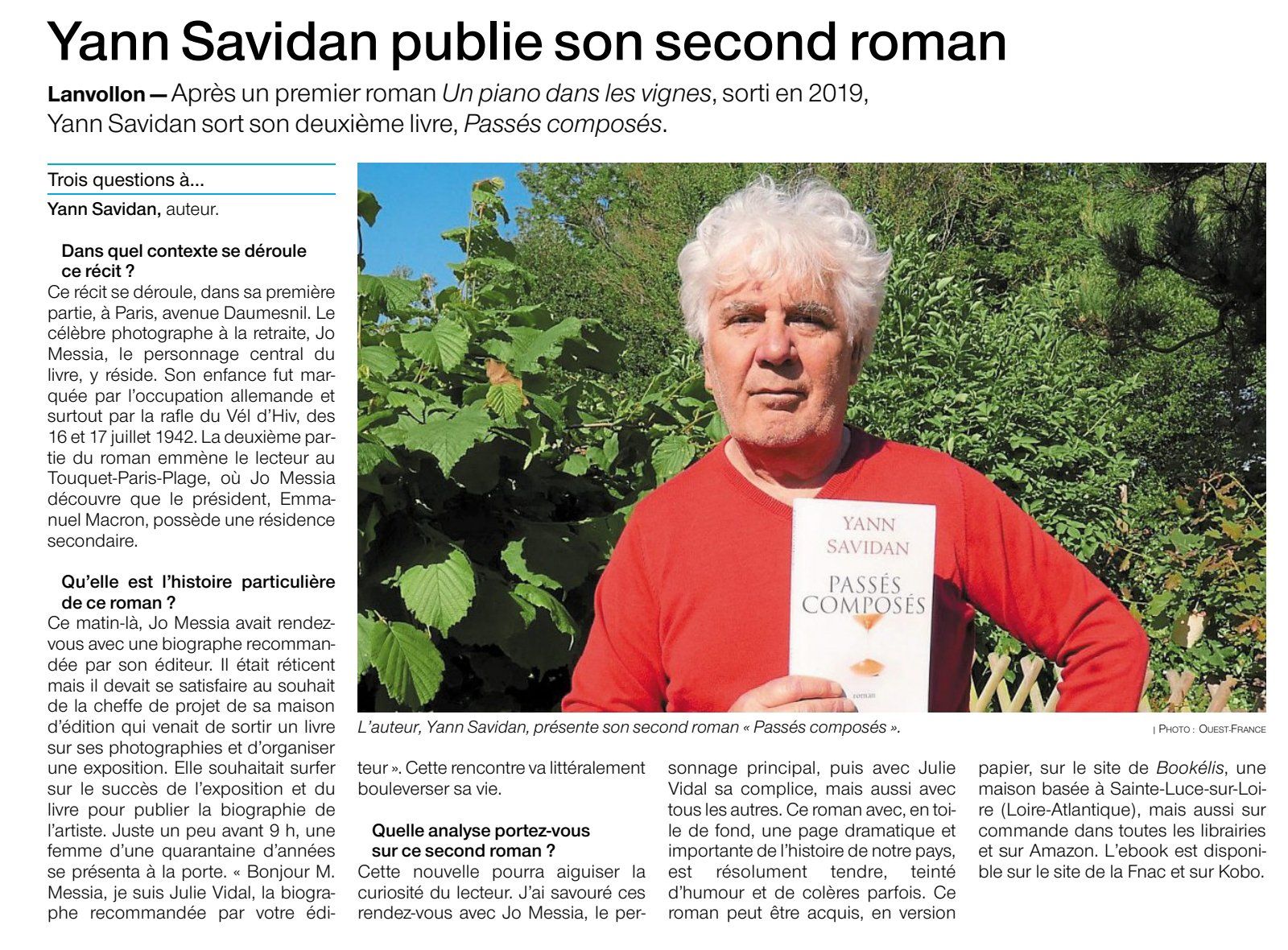 Passés composés-Yann Savidan-Ouest-France