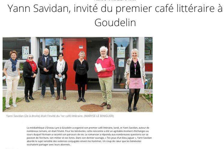 Ouest France Yann Savidan- Café Littéraire-Goudelin-Ouest-France