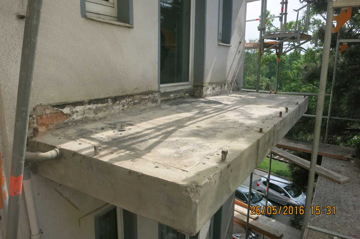 Sanierung von vier Balkonen