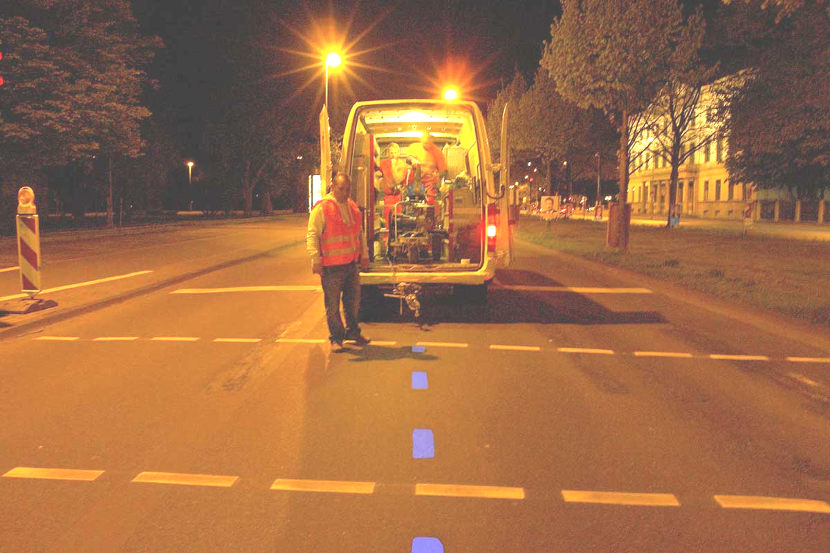 Die Blaue Linie für den HAJ Hannover Marathon ist fertig Blaue Linie HAJ Hannover Marathon 2022