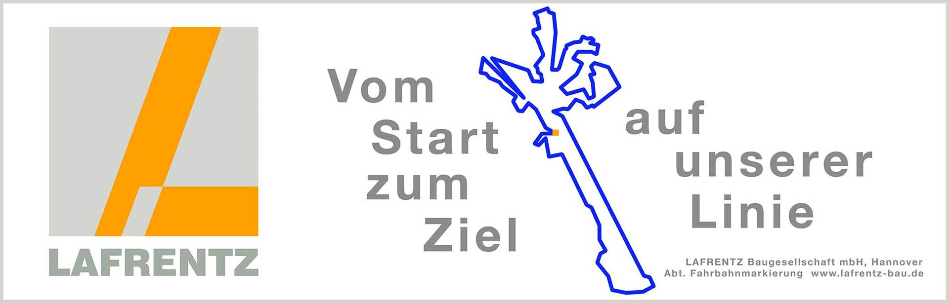 Die Blaue Linie für den Hannover Marathon Blaue Linie Hannover Marathon