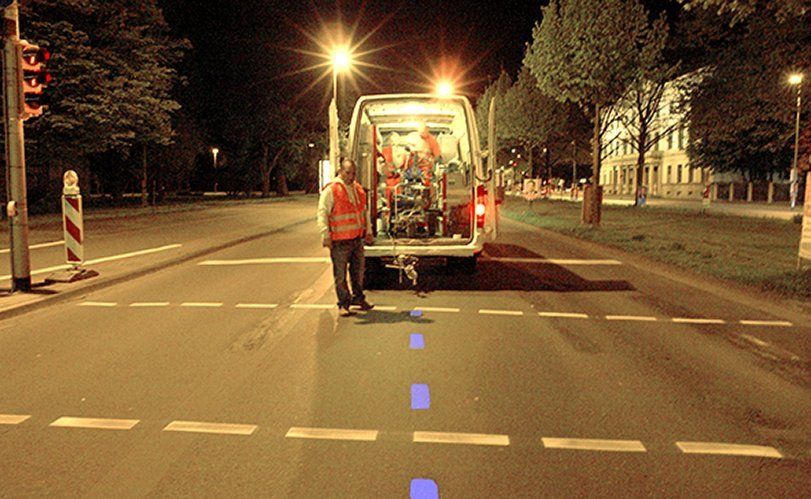 Markierung Blaue Linie Marathon