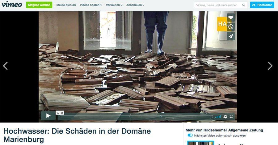 Video: Schäden in der Domäne Marienburg