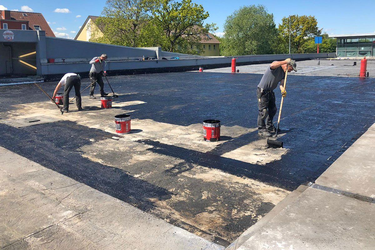 Parkdecksanierung KW 19 REWE Center Kiel waehrend des laufenden Verkaufsbetrieb