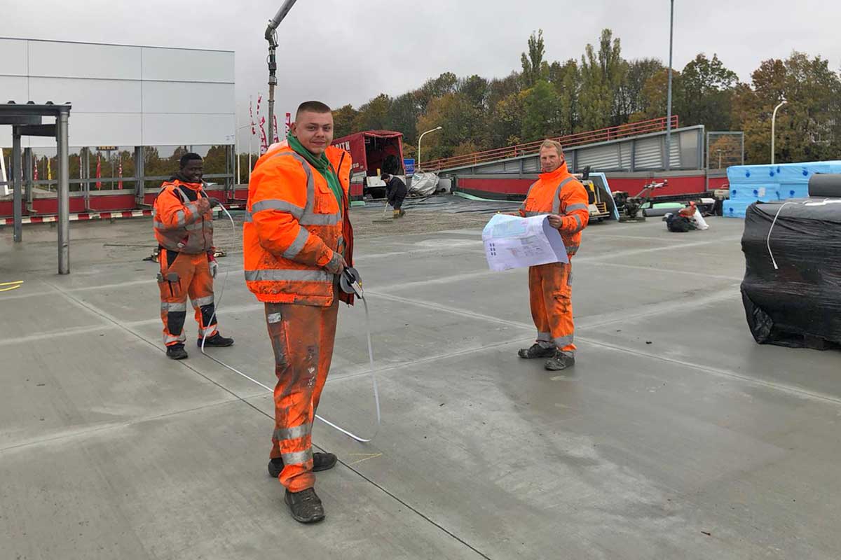 Beginn der Vormarkierung