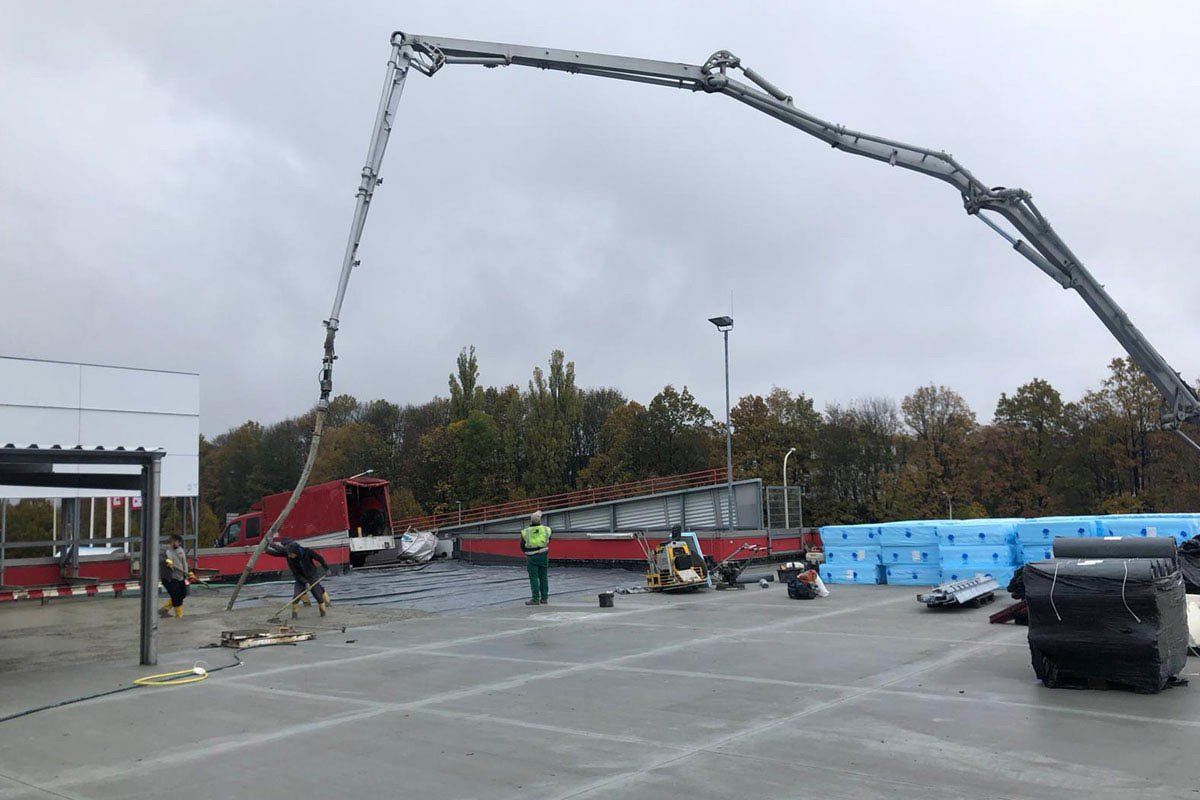 Parkdecksanierung Betonage letzter Bauabschnitt REWE Center Kiel