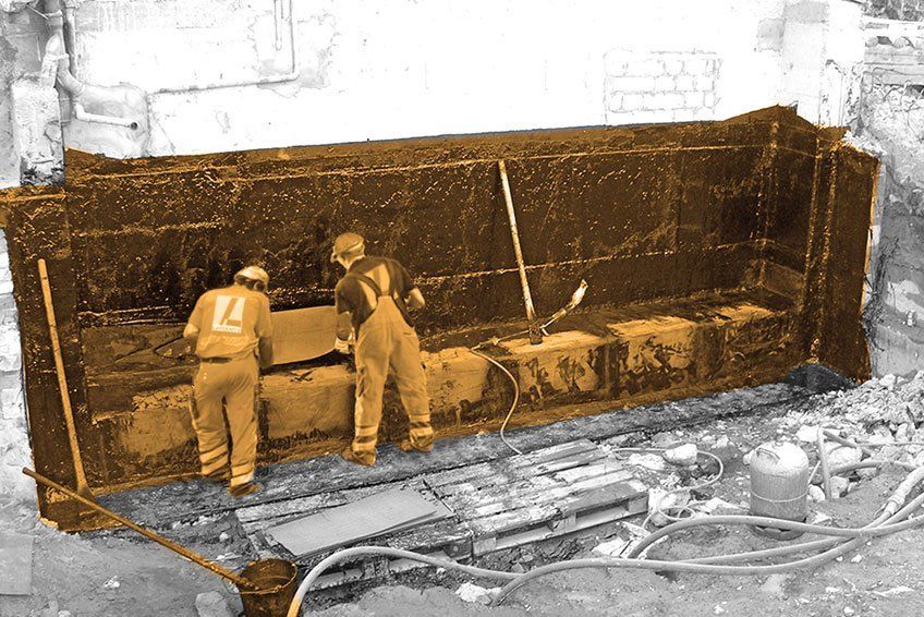 Kellerabdichtung schwarze Wanne