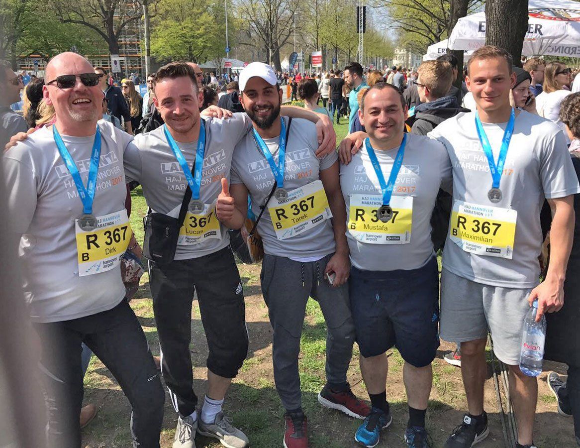 v.l. Dirk, Lucas, Tarek, Mustafa, Maximilian