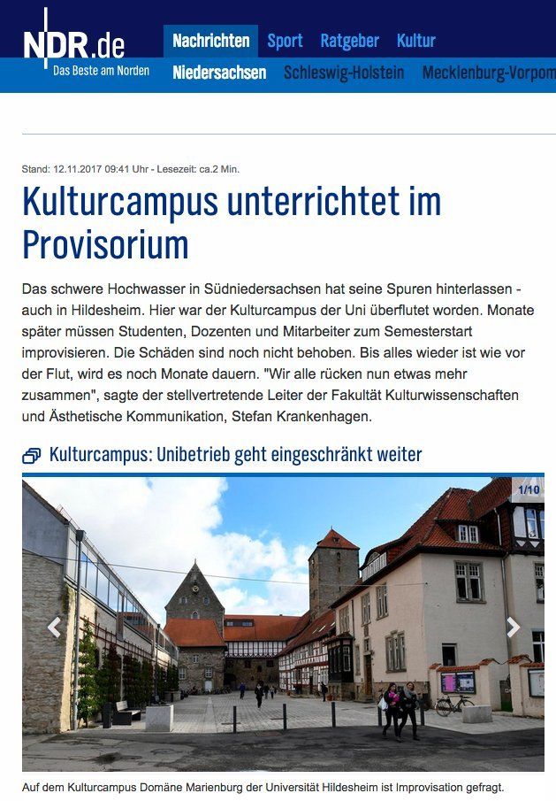 Kulturcampus unterrichtet im Provisorium auf NDR.de