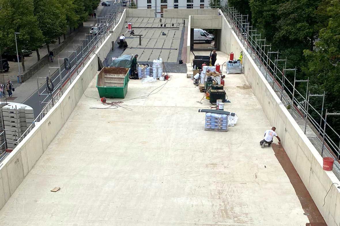 zum Neubau City Outlet Bad Münstereifel Parkdeck Neubau City Outlet