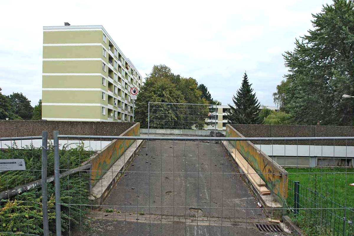 Parkdecksanierung Bauphasen der Umgestaltung des Parkdecks zum Quartierplatz