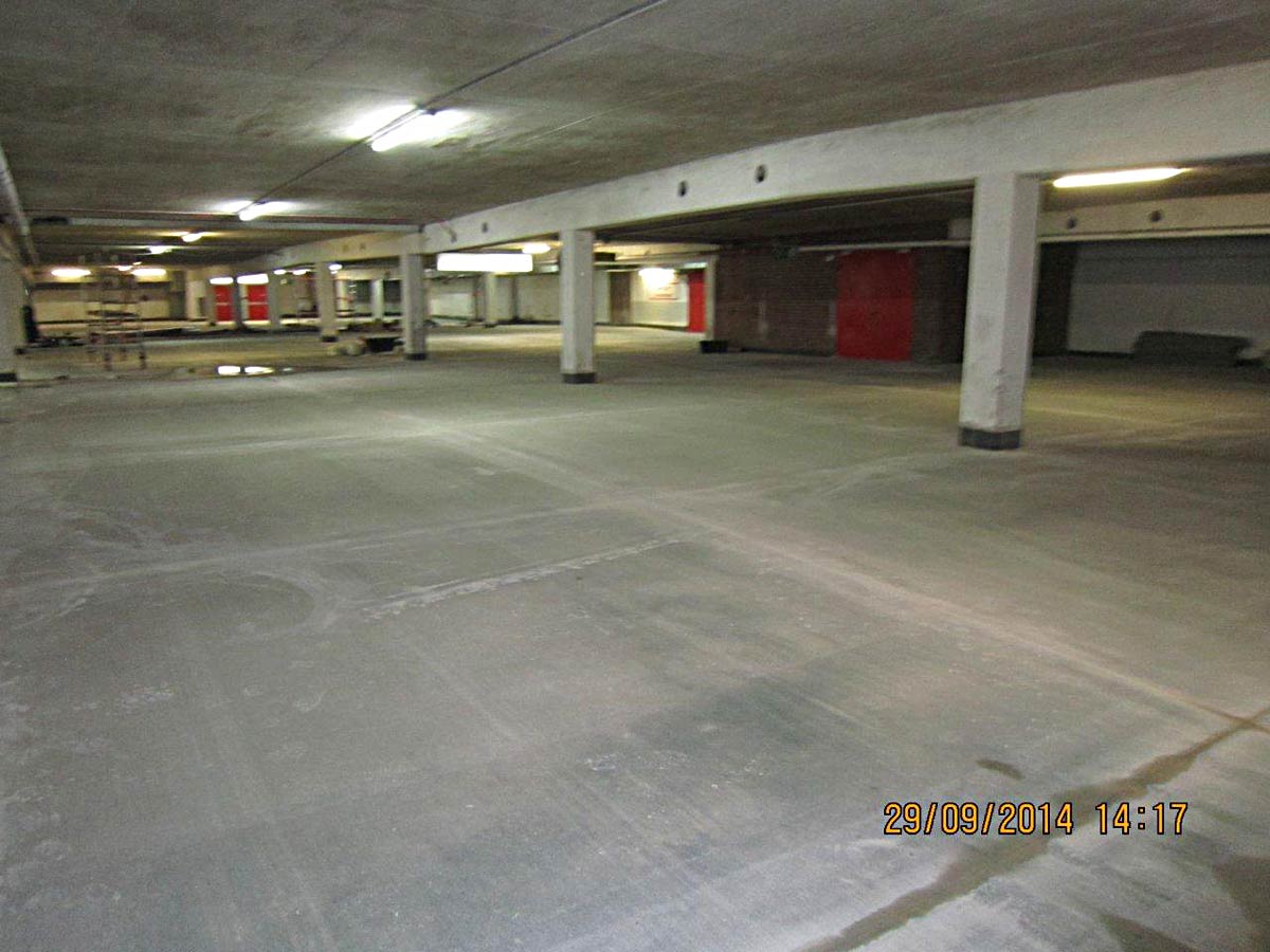 Parkhaussanierung während des laufenden Betriebes inkl. Parkflächenmarkierung