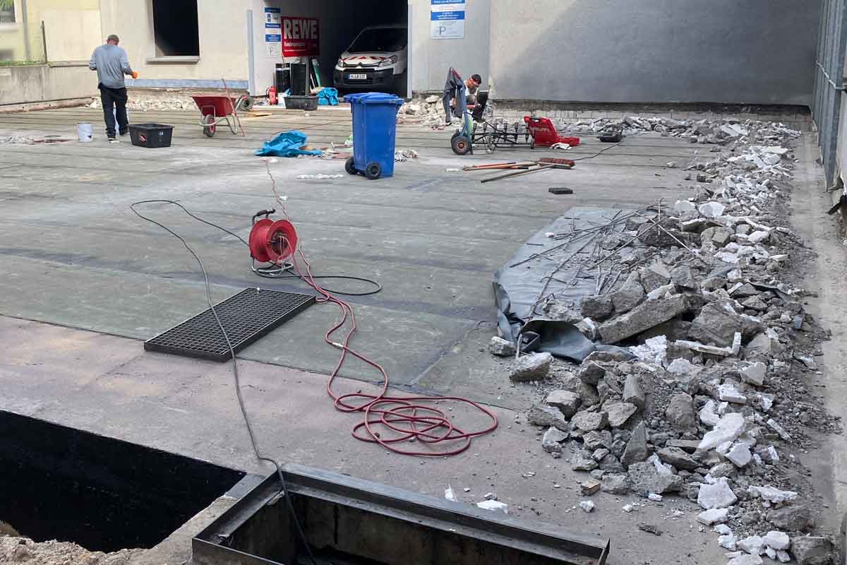 zur Parkecksanierung REWE Parkplatz Hannover Parkecksanierung REWE Parkplatz Hannover