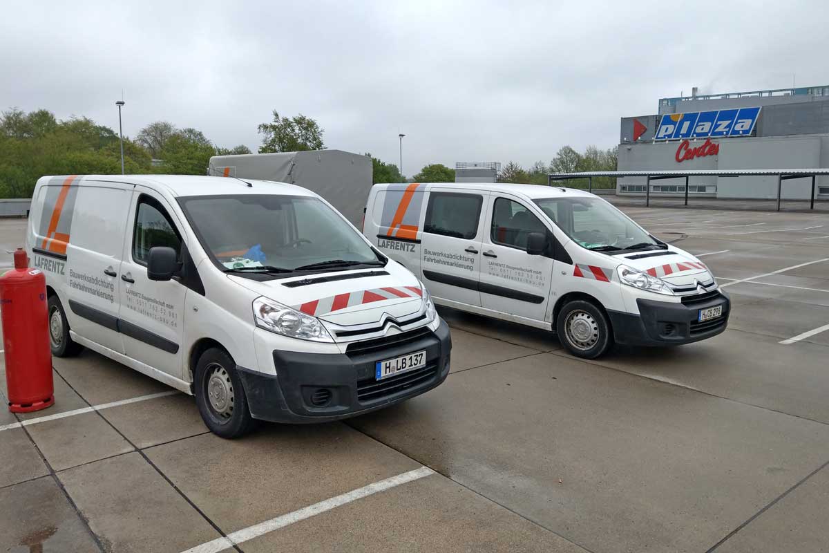 Parkdecksanierung plaza Center Kiel Parkdecksanierung plaza Center Kiel bei laufendem Verkaufsbetrieb